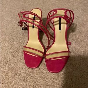 Zara clear block heels